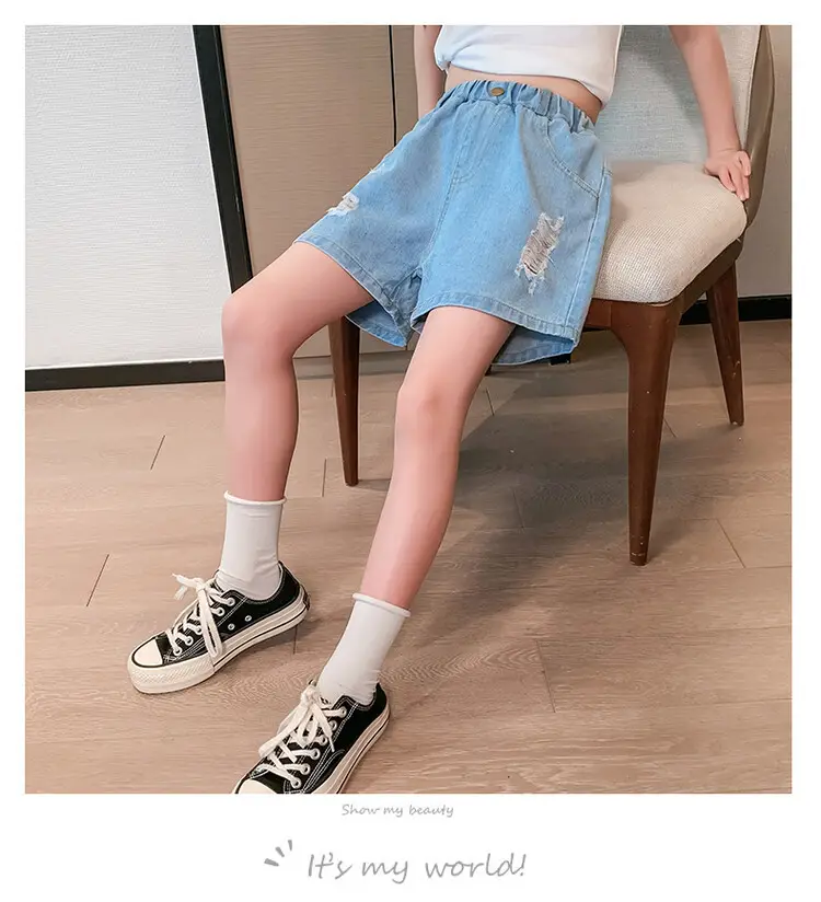 Girls' Ripped Denim Shorts Summer Wear — feature 19