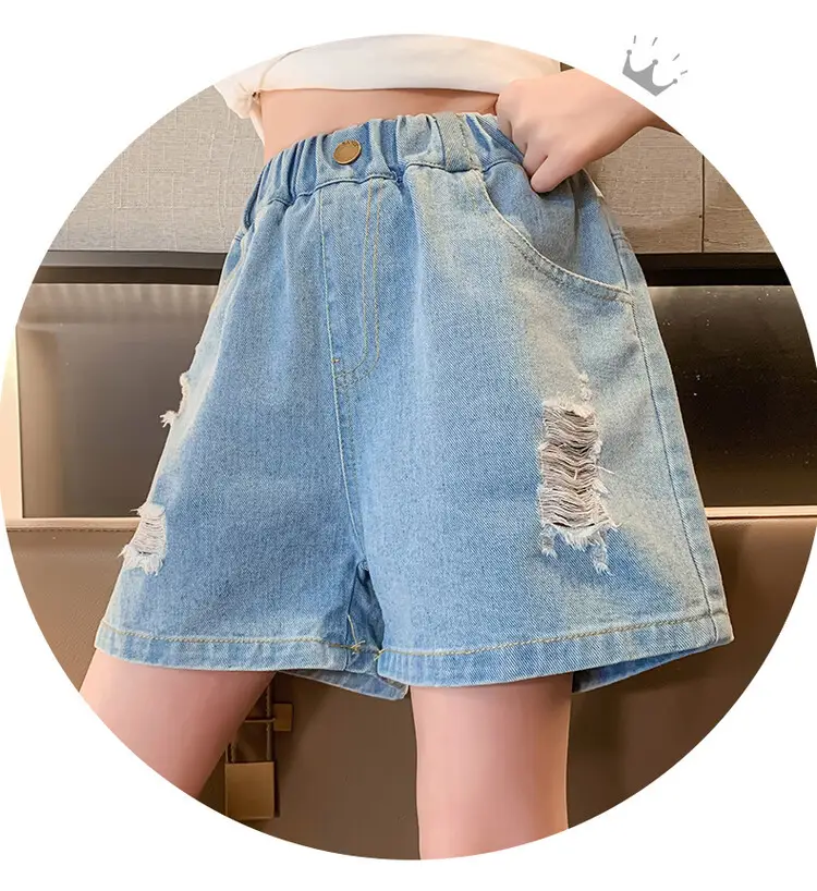 Girls' Ripped Denim Shorts Summer Wear — feature 20