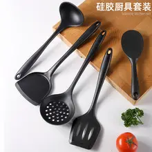 Silicone kitchenware set spatula spoon Colander heat insulation food grade non-stick pan household kitchen supplies tools wholesale — feature 8