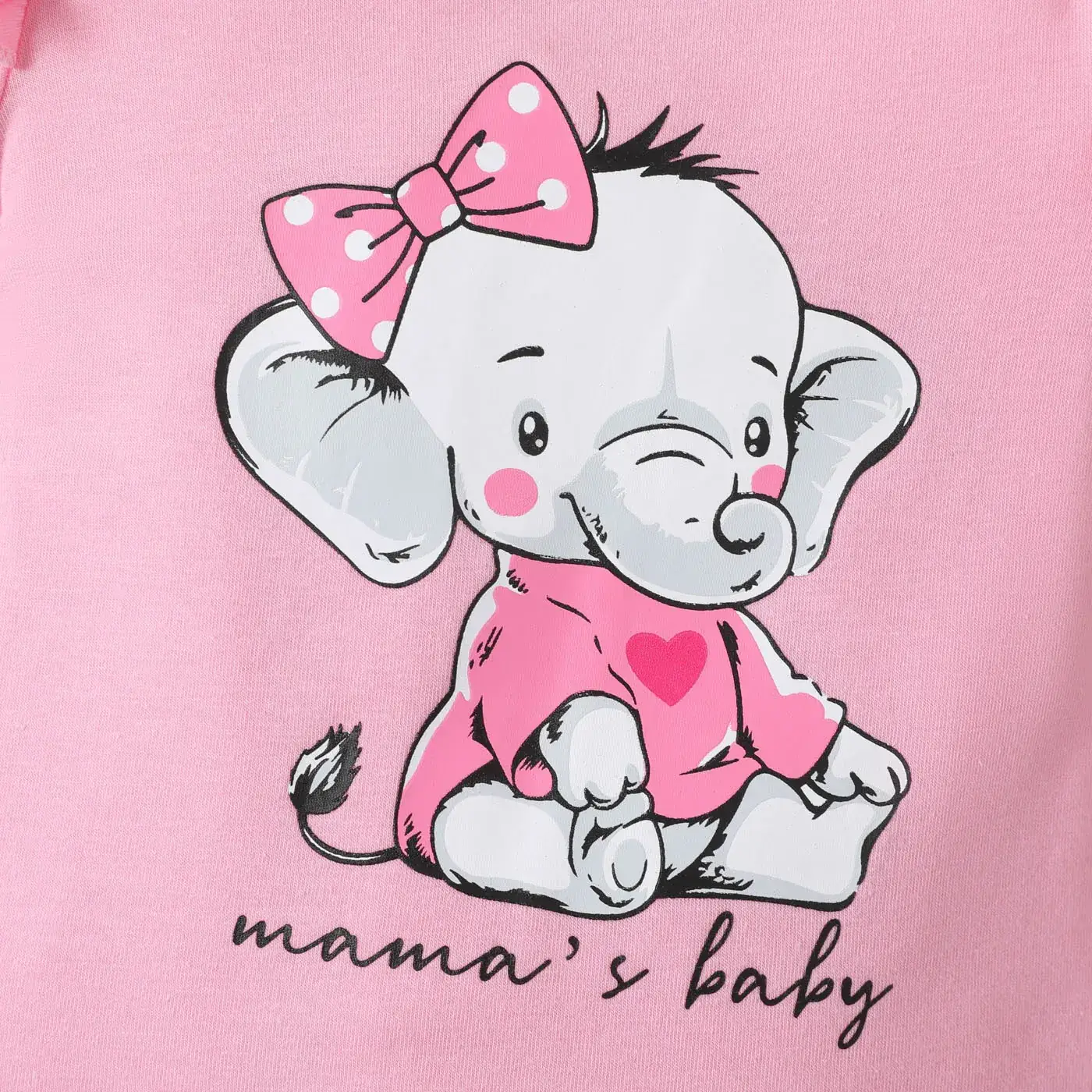 Baby Elephant Print 3-Piece Suit Yellow White — feature 4