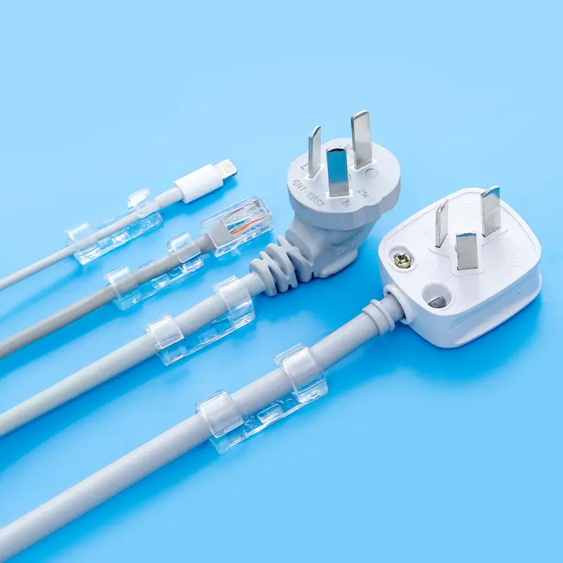 Network Cable Transparent Cable Organizer Self-Adhesive Wiring Device Wire Clip Household Wire Storage Holder Wire Card Wire Clip