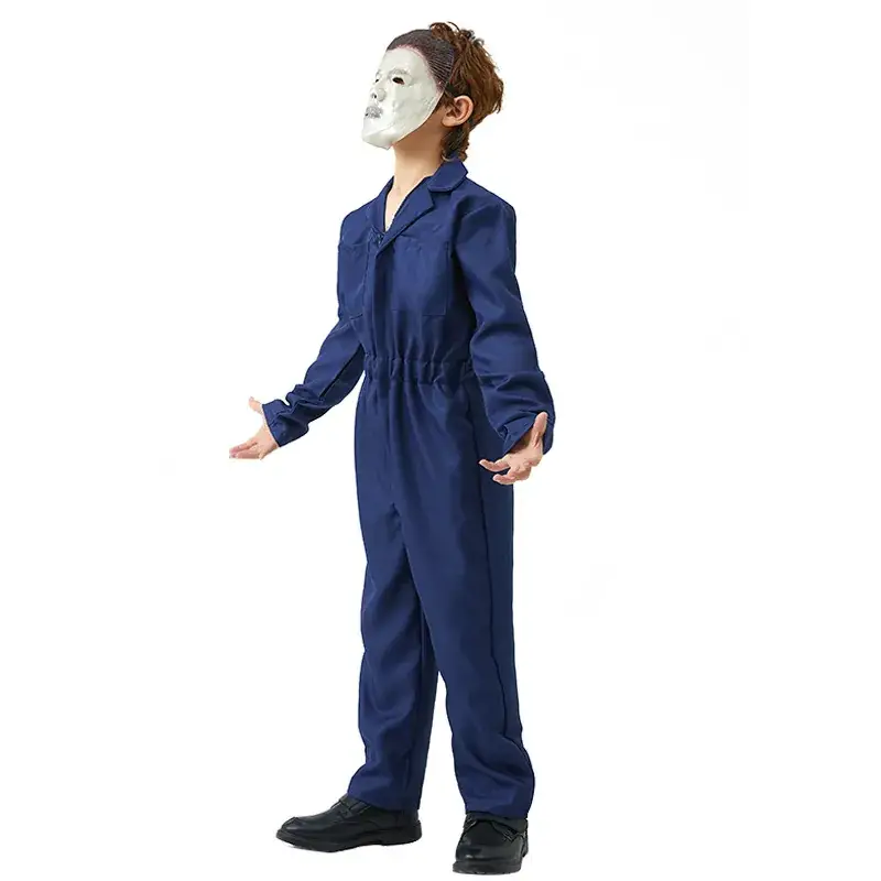 Blue Performance Horror Clown Costume for Men - Image 3