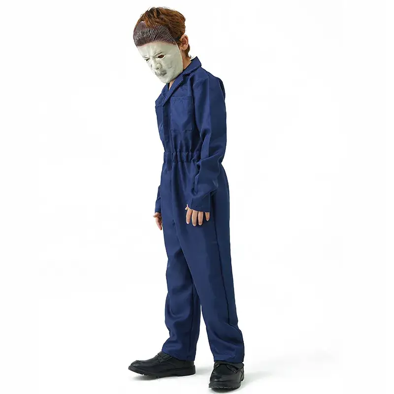 Blue Performance Horror Clown Costume for Men - Image 4