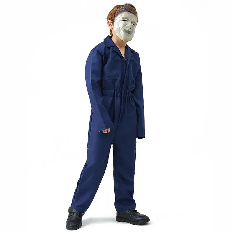 Blue Performance Horror Clown Costume for Men - Image 6