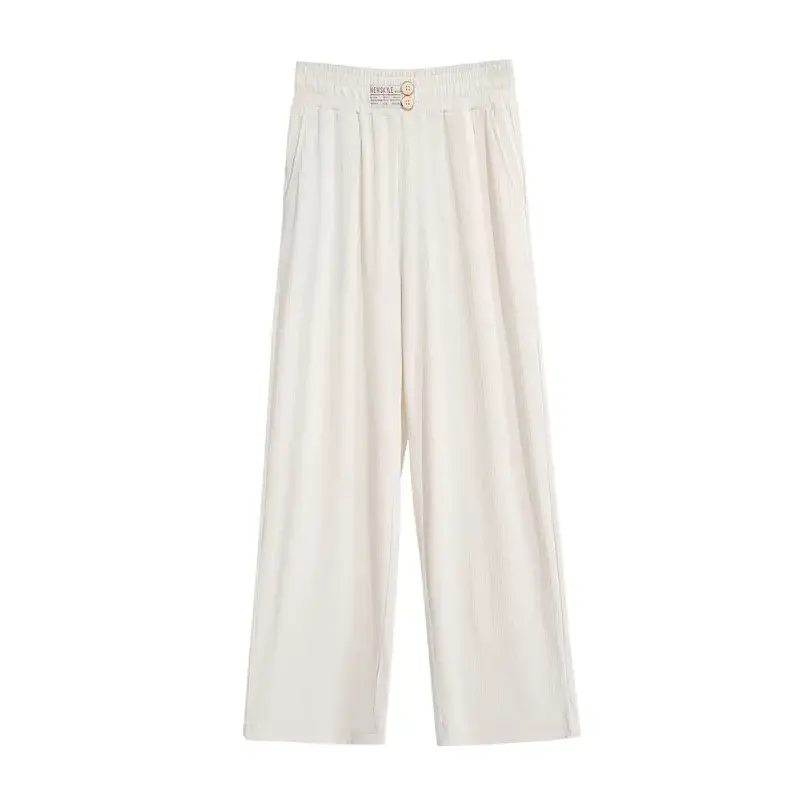 Women's Black Wide Leg Pants 150kg Summer Loose Fit - Image 2