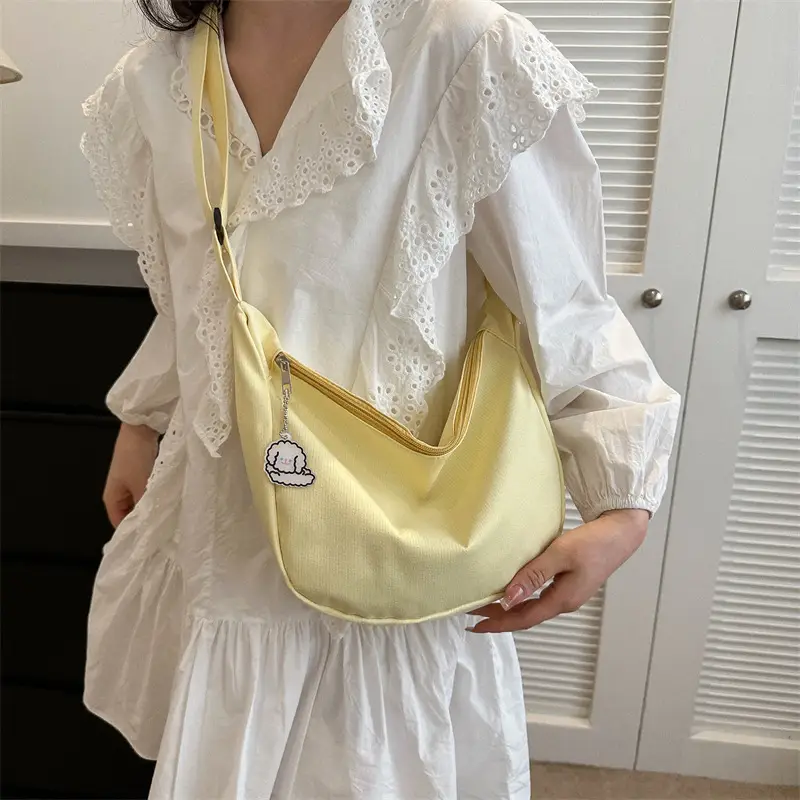 Light Green Waffle Crossbody Bag for Women - Image 11