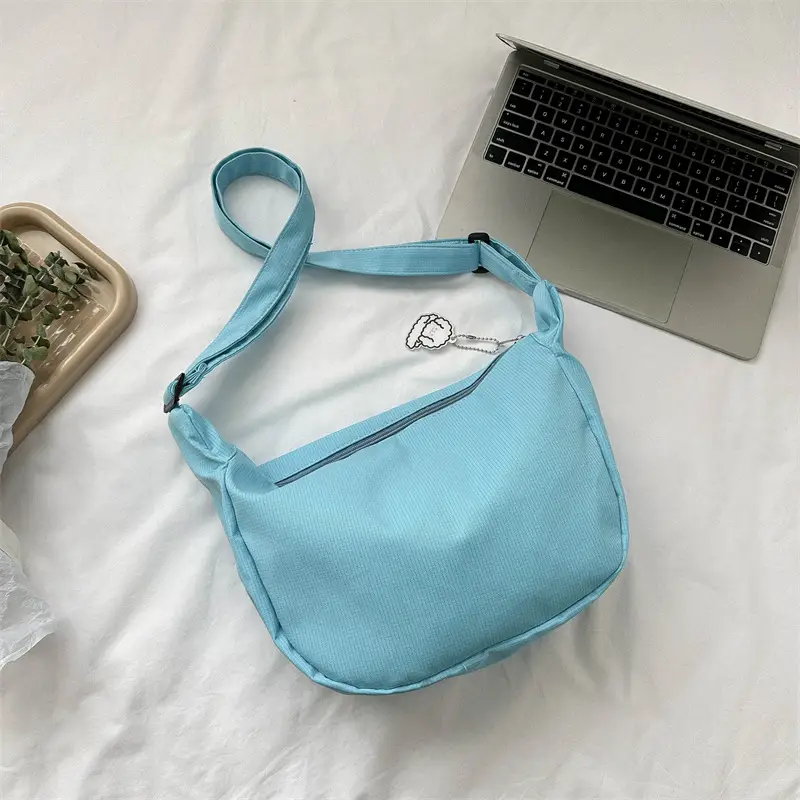 Light Green Waffle Crossbody Bag for Women - Image 3