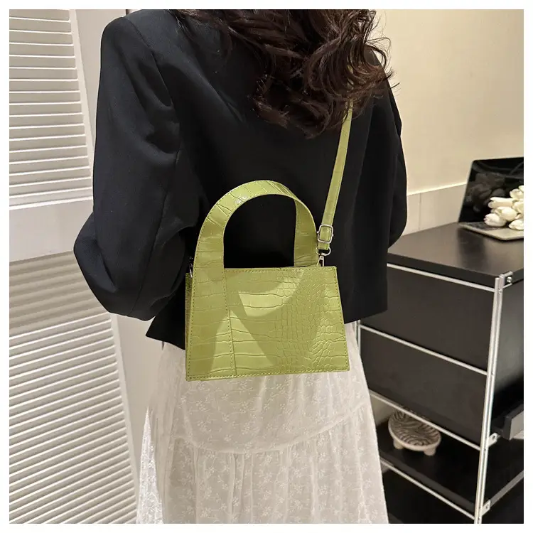 Red Croc Embroidered Shoulder Bag for Women — feature 18