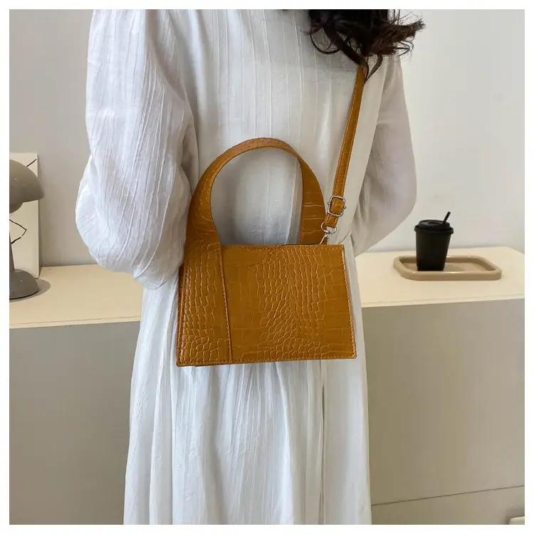 Red Croc Embroidered Shoulder Bag for Women — feature 21