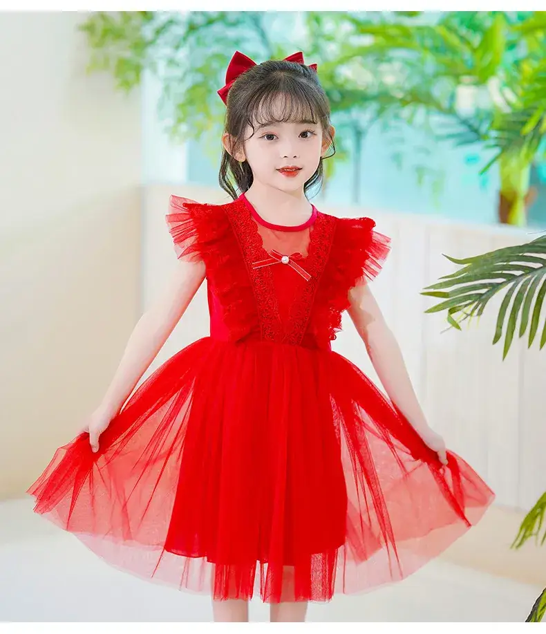 White Lace Princess Dress for Girls Summer โ feature 11