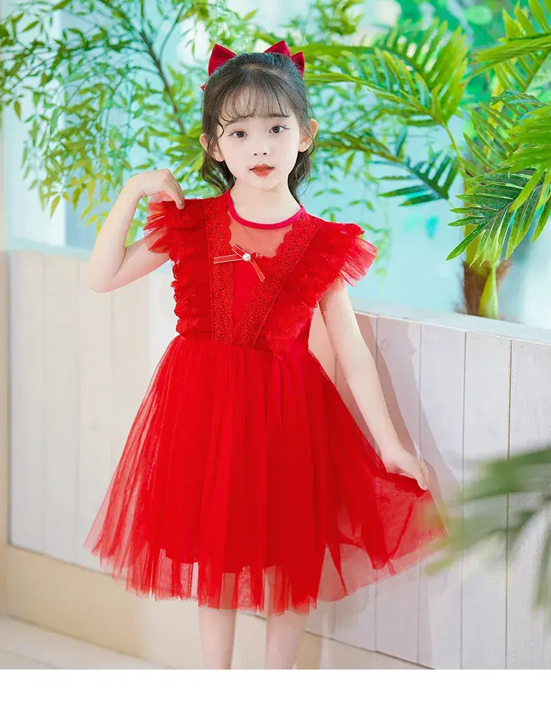 White Lace Princess Dress for Girls Summer โ feature 14
