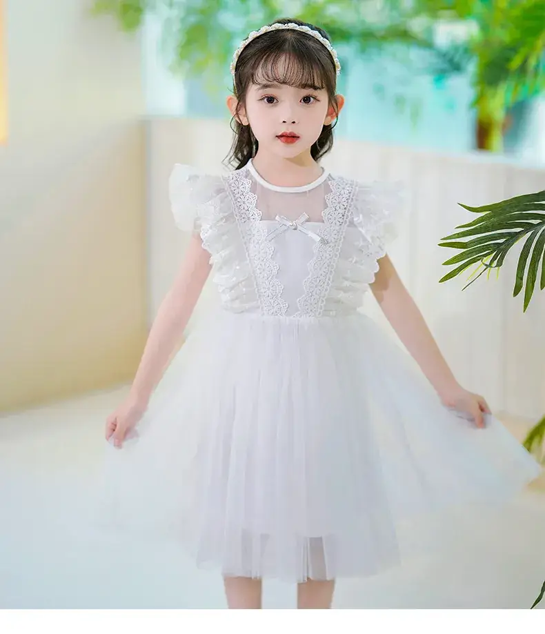 White Lace Princess Dress for Girls Summer โ feature 8
