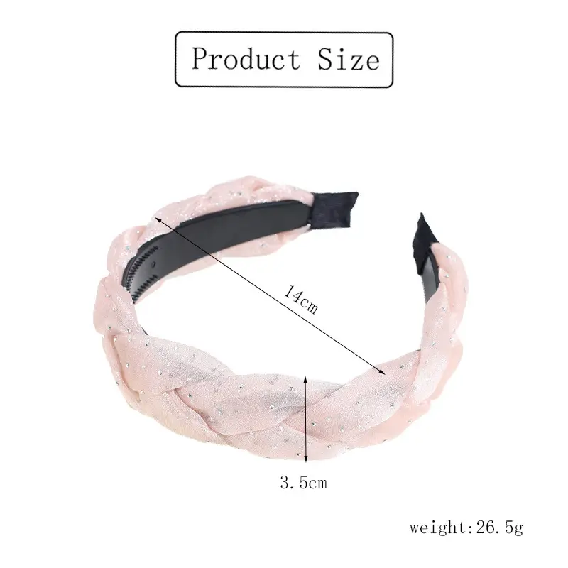 Korea New Mesh Hairband with Tooth Non-slip Summer Breathable All-match Headband Fashion Shiny Hair Accessories Headwear Wholesale — feature 1
