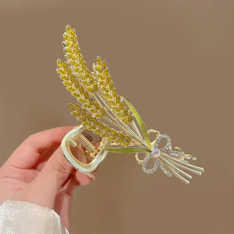 Wheat Ear Hairpin Female Large Shark Clip 10cm - Image 18