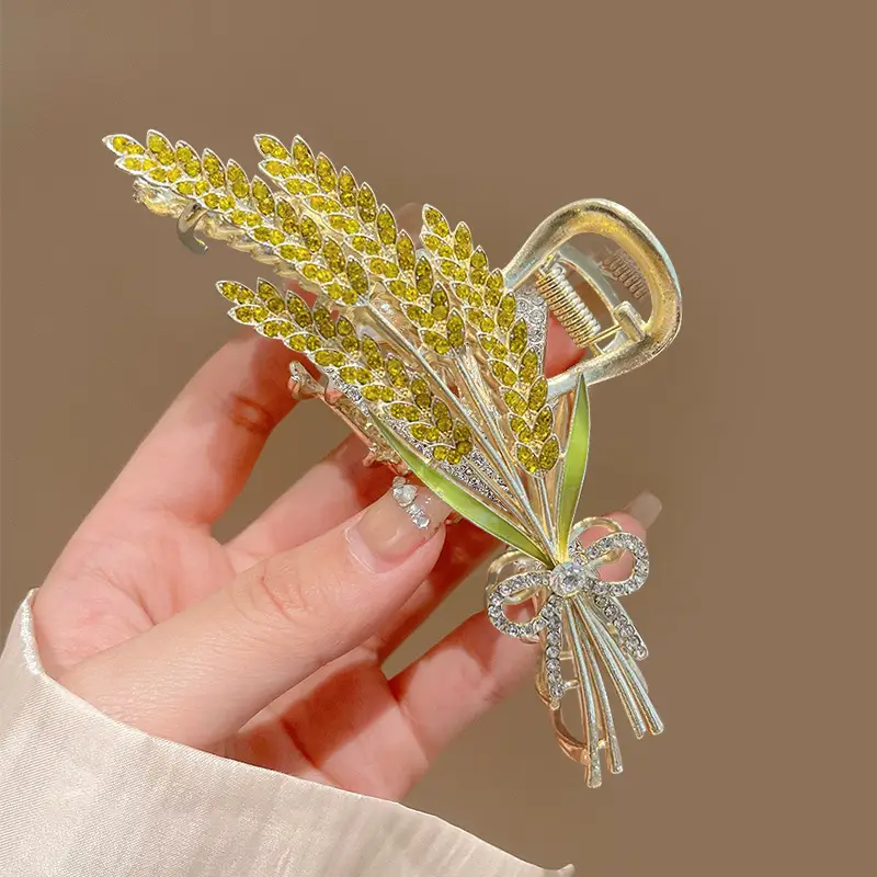 Wheat Ear Hairpin Female Large Shark Clip 10cm - Image 19