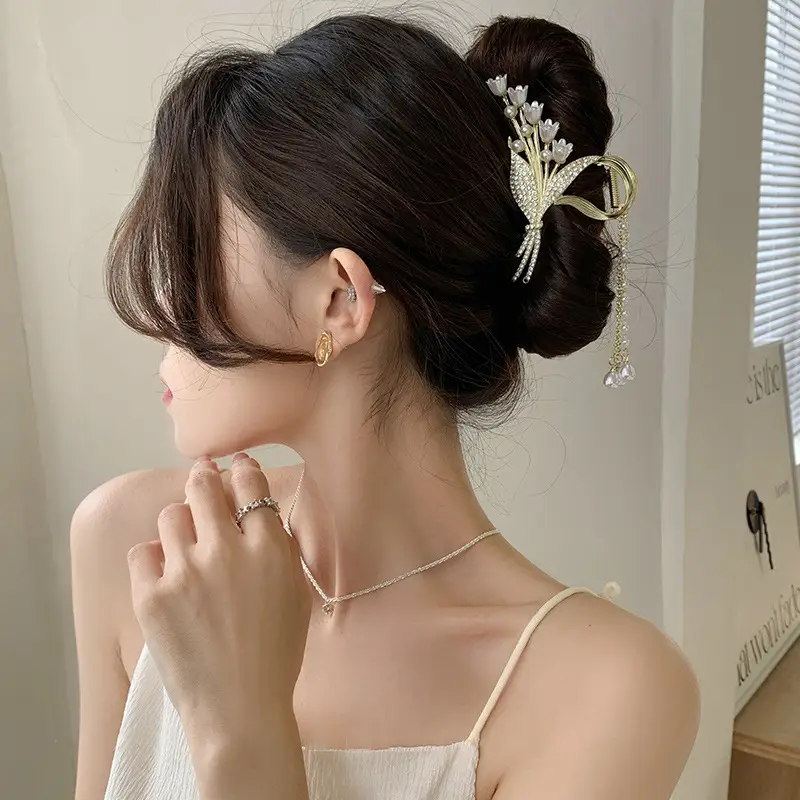 Wheat Ear Hairpin Female Large Shark Clip 10cm - Image 20