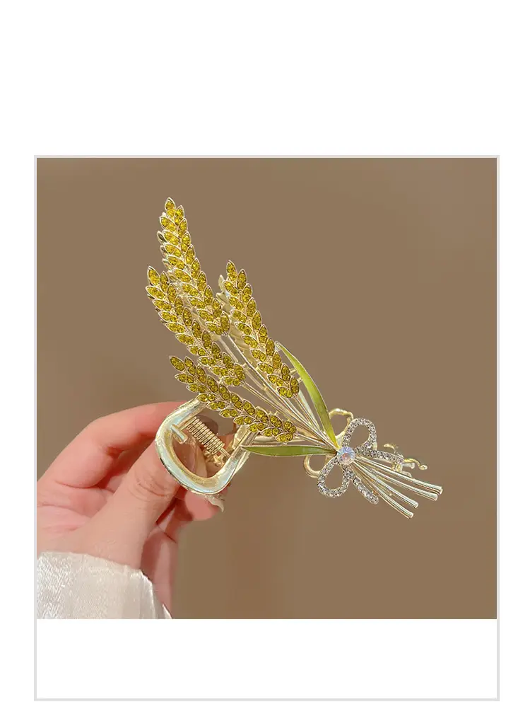 Wheat Ear Hairpin Female Large Shark Clip 10cm — feature 1