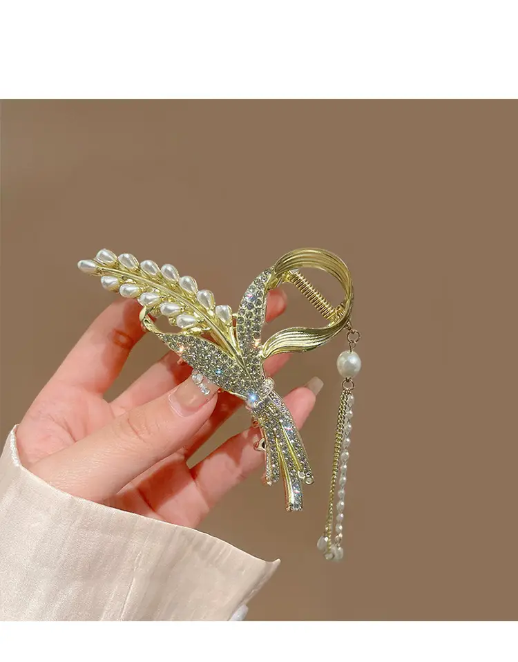 Wheat Ear Hairpin Female Large Shark Clip 10cm — feature 10