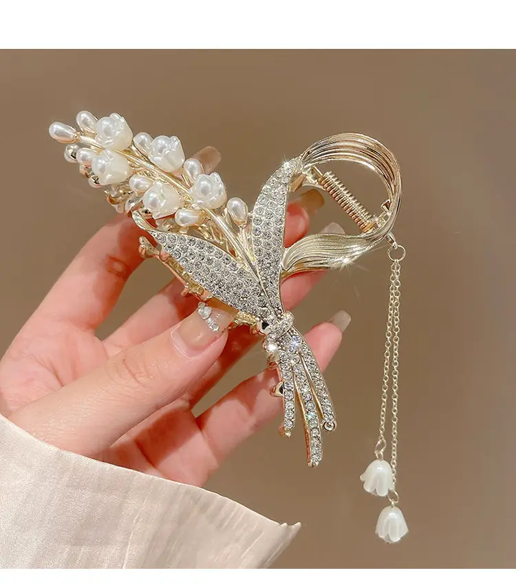 Wheat Ear Hairpin Female Large Shark Clip 10cm — feature 11