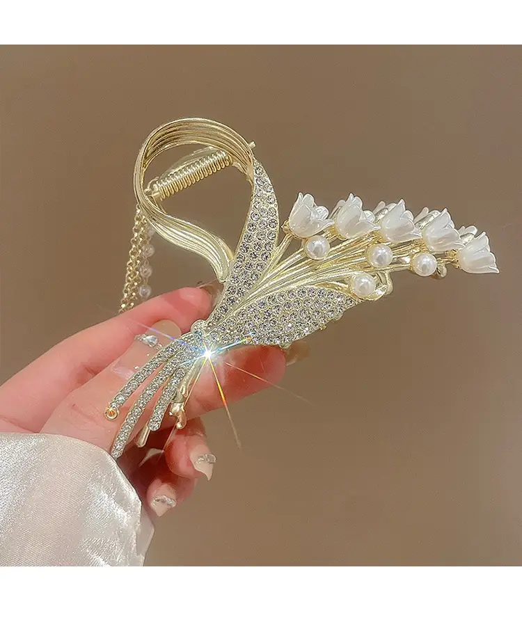 Wheat Ear Hairpin Female Large Shark Clip 10cm — feature 12