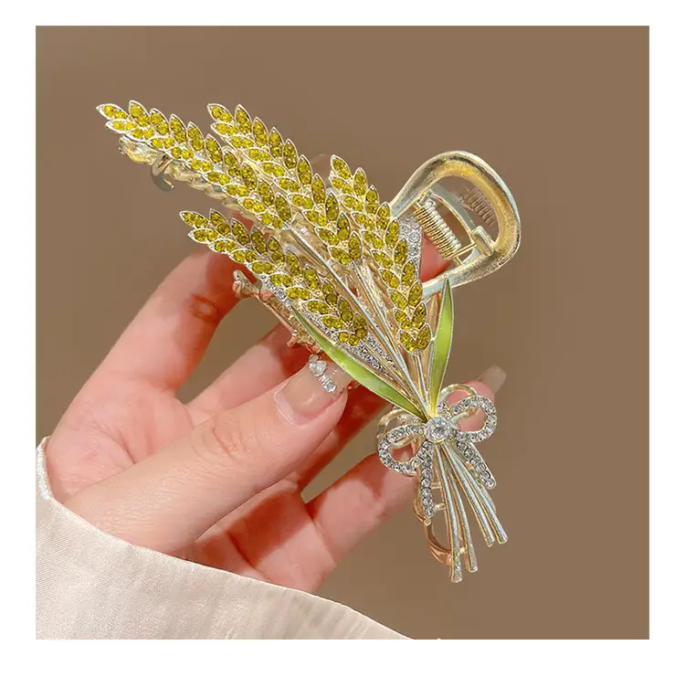 Wheat Ear Hairpin Female Large Shark Clip 10cm — feature 3