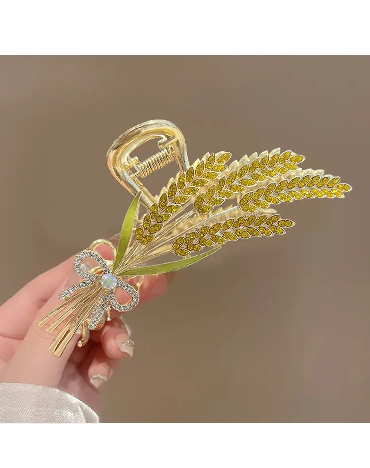Wheat Ear Hairpin Female Large Shark Clip 10cm — feature 4
