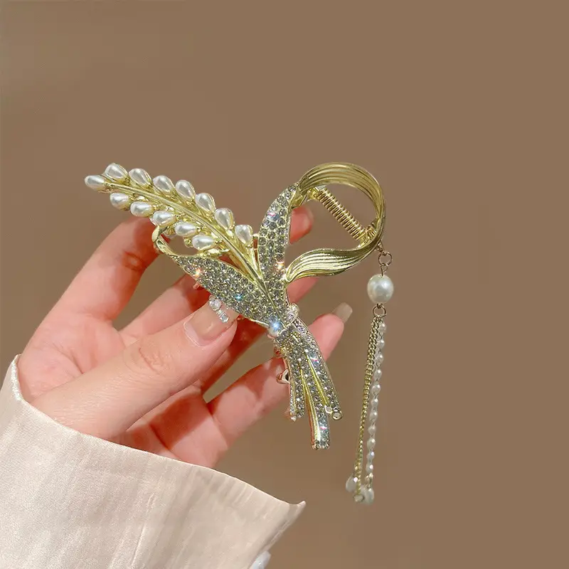 Wheat Ear Hairpin Female Large Shark Clip 10cm - Image 2