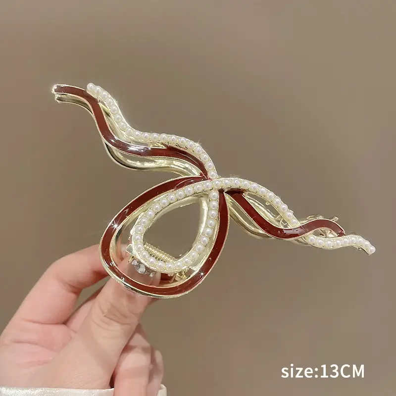 Wheat Ear Hairpin Female Large Shark Clip 10cm - Image 8
