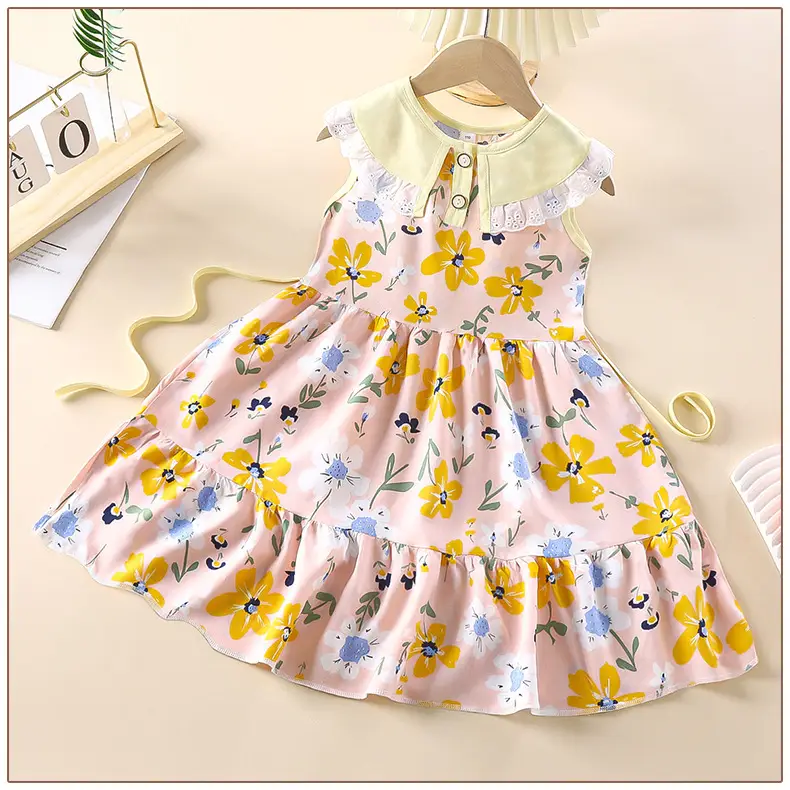 Girls Cotton Printed Summer Dress Sleeveless — feature 11