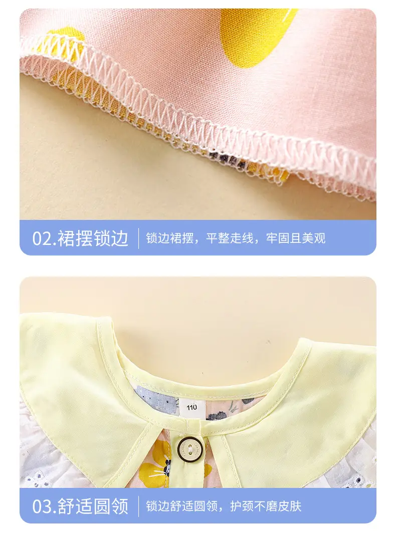 Girls Cotton Printed Summer Dress Sleeveless — feature 16