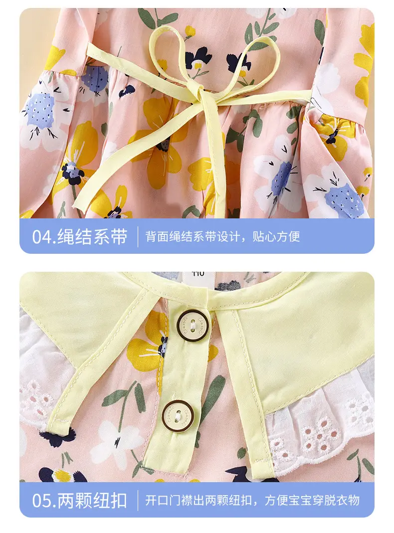 Girls Cotton Printed Summer Dress Sleeveless — feature 17