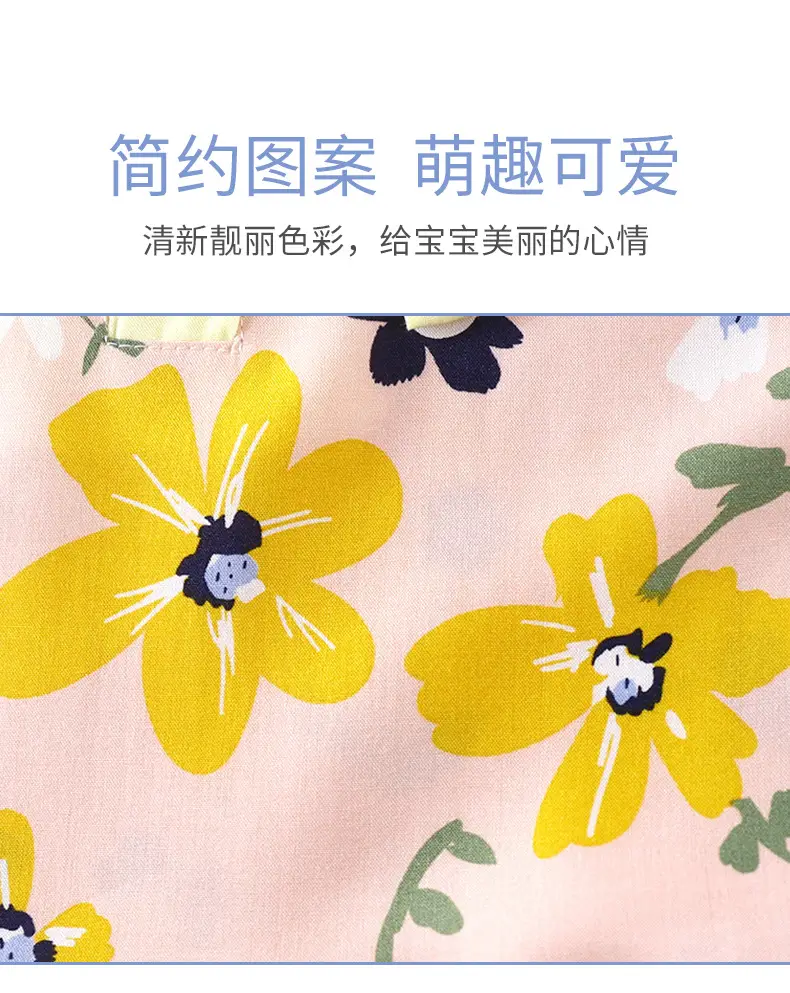 Girls Cotton Printed Summer Dress Sleeveless — feature 2