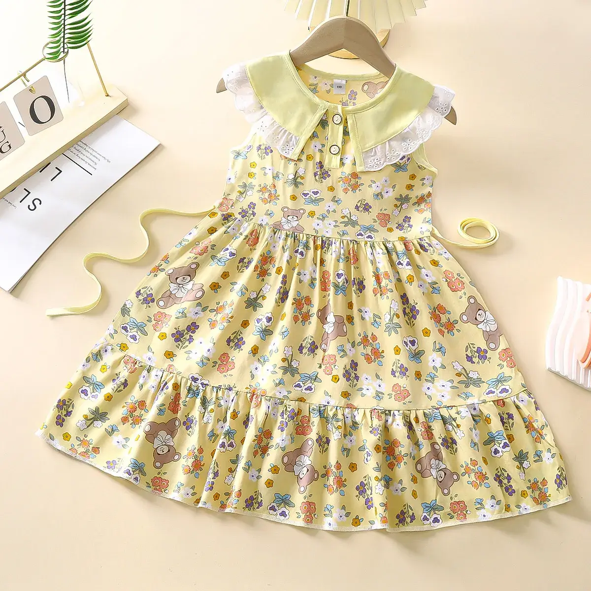 Girls Cotton Printed Summer Dress Sleeveless