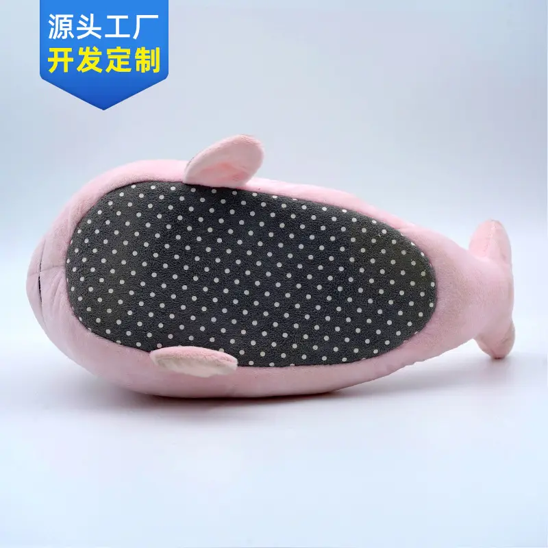 Factory Supply Indoor Animal Warm Home Cotton Slippers Plush Home Cotton Slippers Cute Toy Cartoon Whale - Image 5