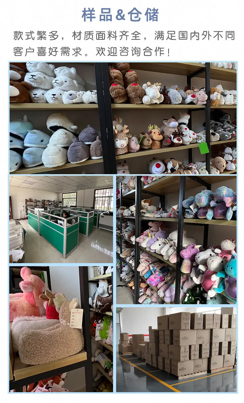 Factory Supply Indoor Animal Warm Home Cotton Slippers Plush Home Cotton Slippers Cute Toy Cartoon Whale — feature 5