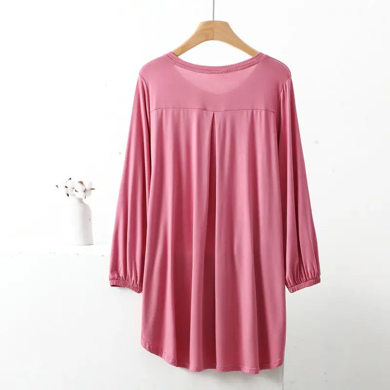 Women's V-Neck Blue Modal T-Shirt Extra Large — feature 16