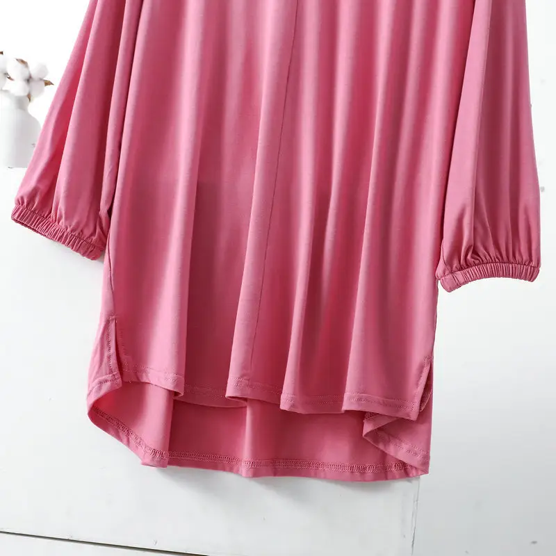Women's V-Neck Blue Modal T-Shirt Extra Large — feature 21