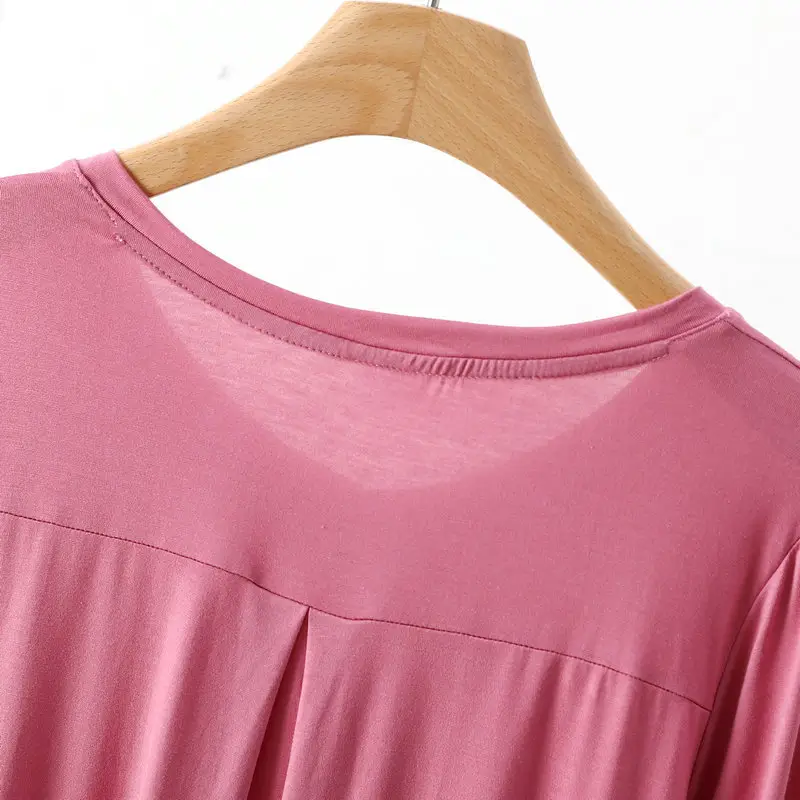 Women's V-Neck Blue Modal T-Shirt Extra Large — feature 22
