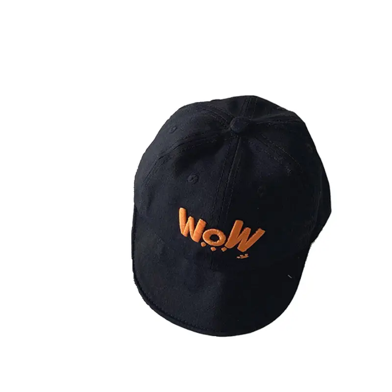 Korean Style Baby Cap with "Wol" Print Brown - Image 11