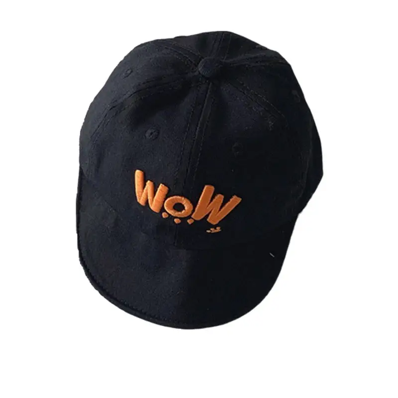 Korean Style Baby Cap with "Wol" Print Brown