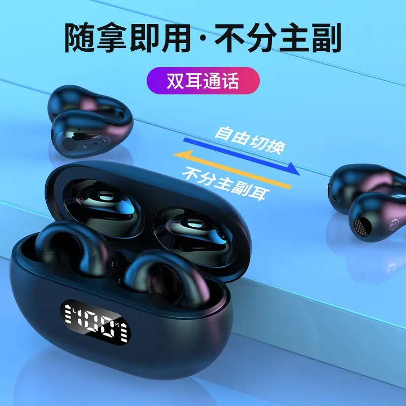 Bluetooth Earbuds with Noise Reduction & Bone Conduction