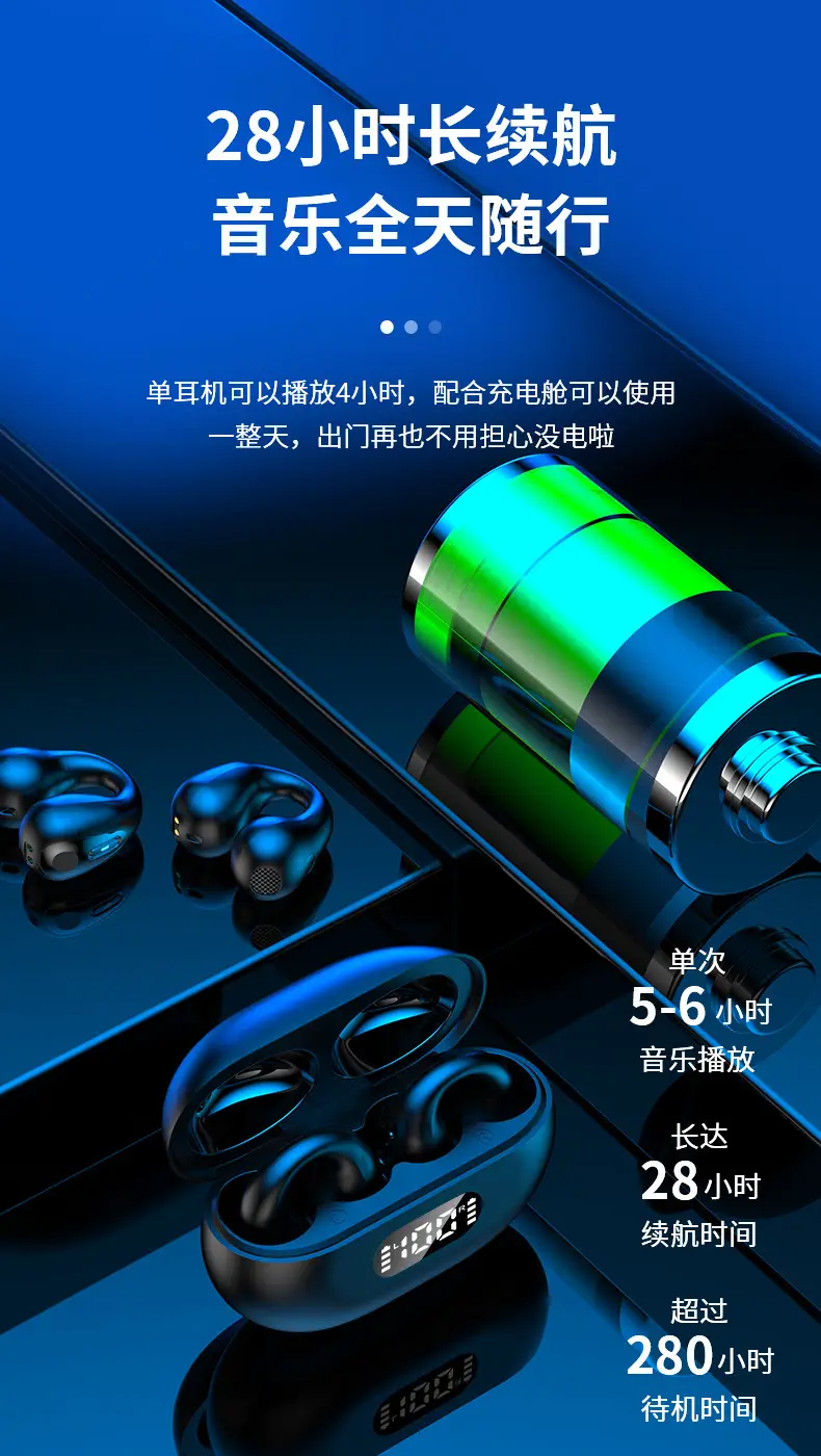 Bluetooth Earbuds with Noise Reduction & Bone Conduction — feature 16