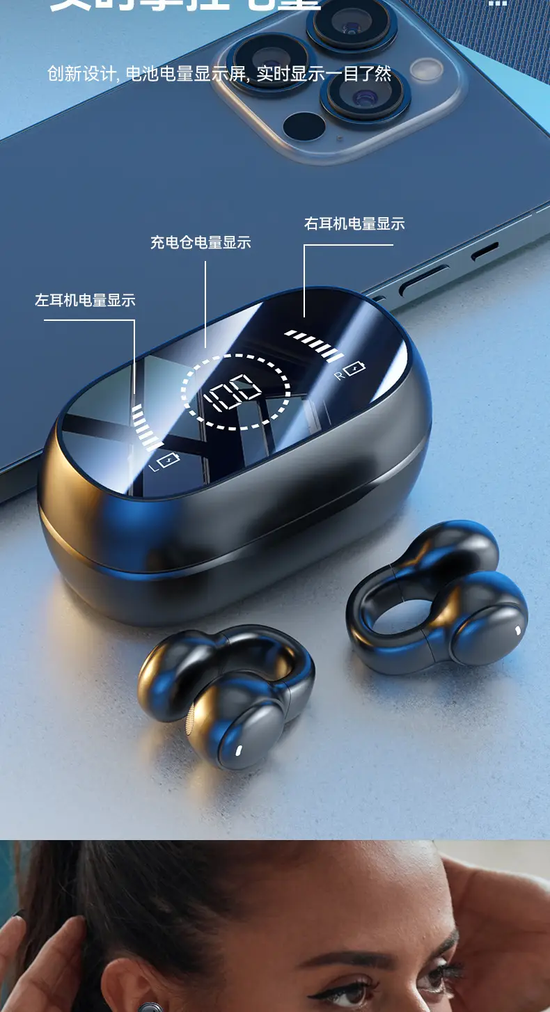 Bluetooth Earbuds with Noise Reduction & Bone Conduction — feature 30