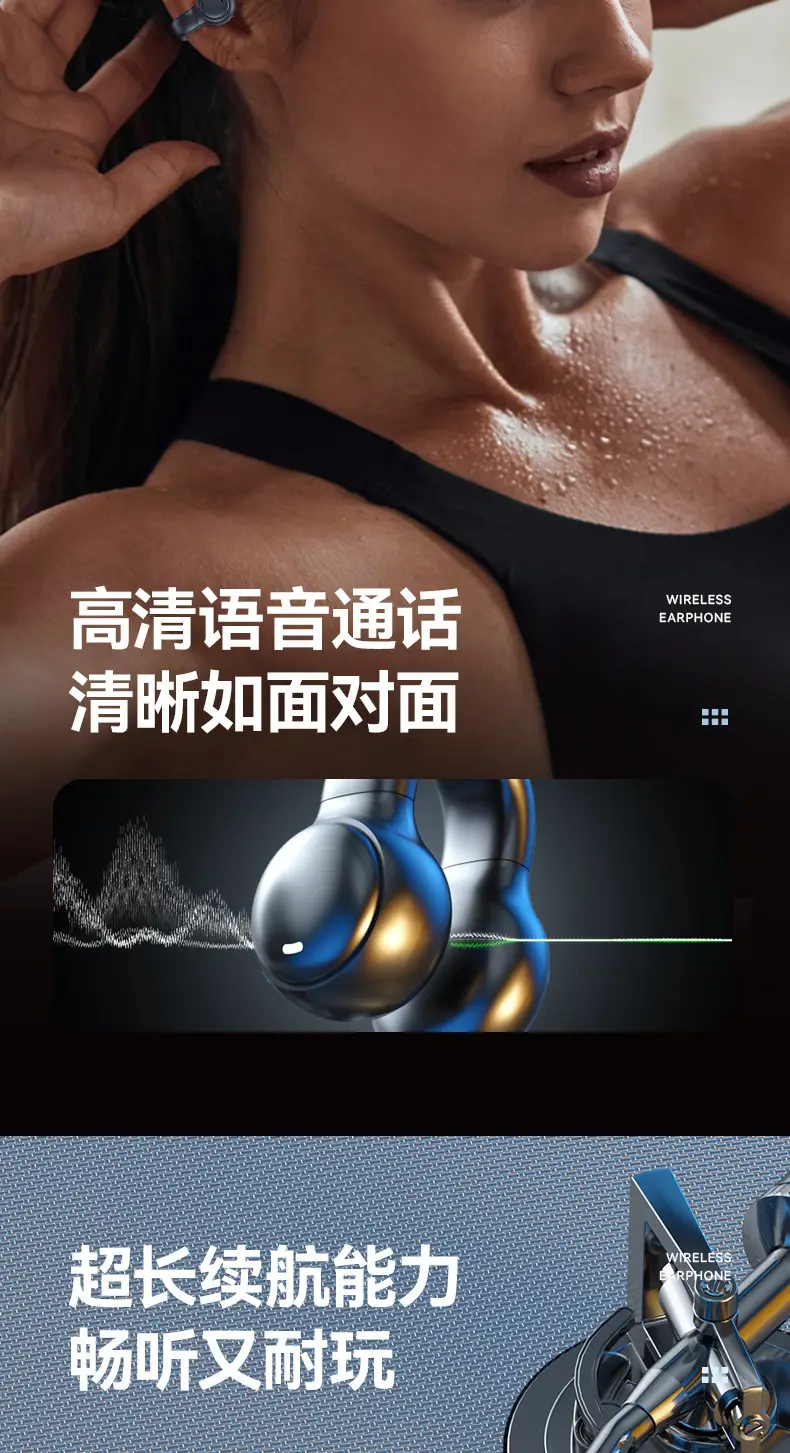 Bluetooth Earbuds with Noise Reduction & Bone Conduction — feature 31