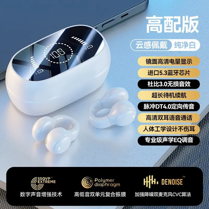 Bluetooth Earbuds with Noise Reduction & Bone Conduction