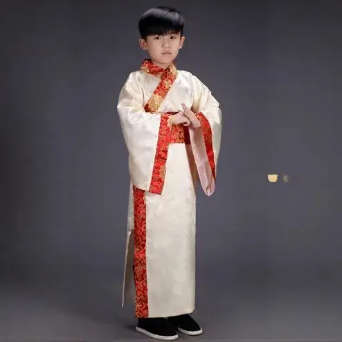 Children Hanfu Dress Red White Spring Suit for Girls