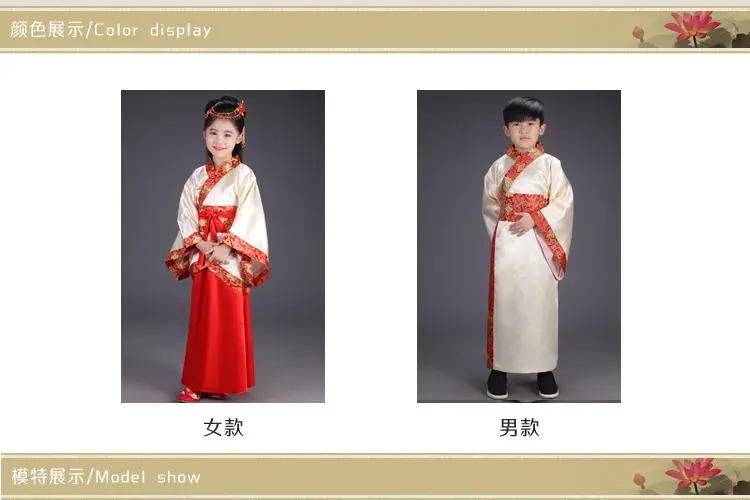 Children Hanfu Dress Red White Spring Suit for Girls — feature 7