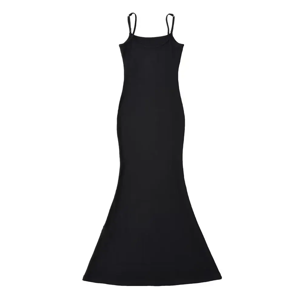 Tight Waist Slimming Fishtail Dress Nude