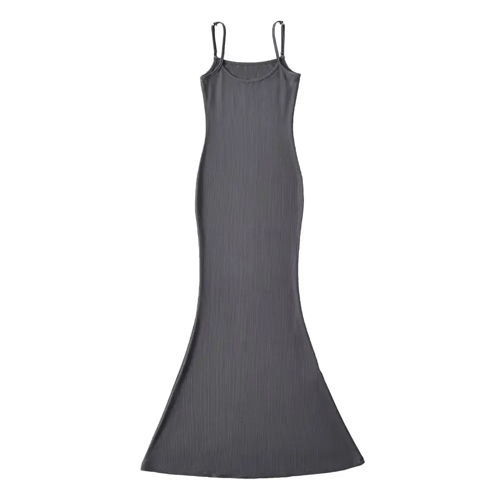 Tight Waist Slimming Fishtail Dress Nude