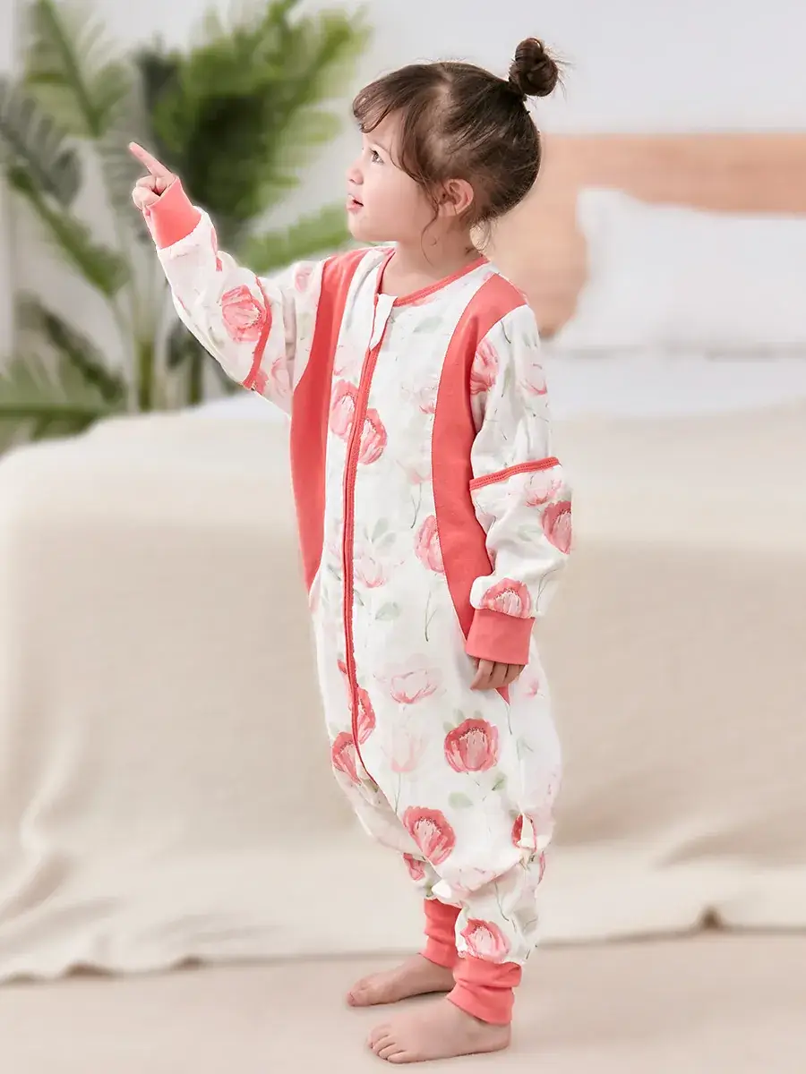 Baby Bamboo Fiber Split-Leg Sleeping Bag with Detachable Sleeves - Image 12